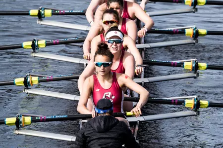 An Eagles eight-boat competes against Holy Cross and UConn.