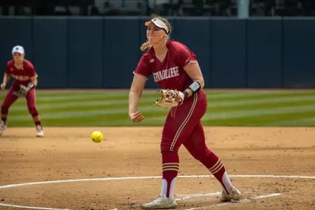 Susannah Anderson pitches against Georgia Tech