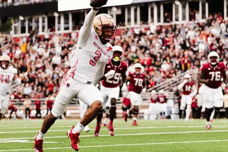 Khari Johnson scores on a fumble return vs. FSU.