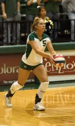 Senior Lindsey Hillegass notched a career-high four aces on Wed. against Denver.