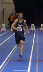 Drew Morano won the 400 meters at the Holiday Inn Team Invitational