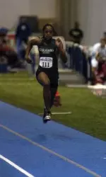 Janay DeLoach has the best long jump and ranks third in the 60.