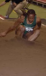 DeLoach won the long jump and broke the school record in the 60 meters.