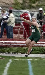 Jaimee Troth threw a personal best 197-2 to finish second in the hammer throw.
