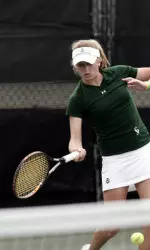 Junior Lauren Strasburger is in the Rams' lineup at both No. 1 doubles and No. 1 singles tonight