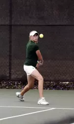 Junior Lauren Strasburger earned wins in both singles and doubles against Southern Utah