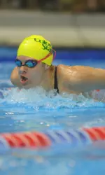 Junior Jennifer Muniz was one of eleven CSU swimmers to earn all-conference honors this week.