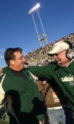 Steve Fairchild and defensive coordinator Larry Kerr