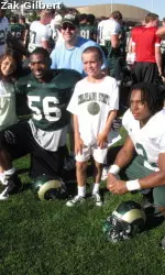 Ricky Brewer and Leonard Mason pose at Meet the Rams Day 2009