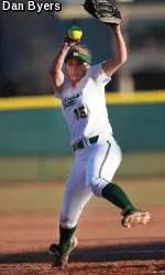 Sophomore Holly Reinke took the loss Friday, despite allowing zero earned runs over six innings in the circle.