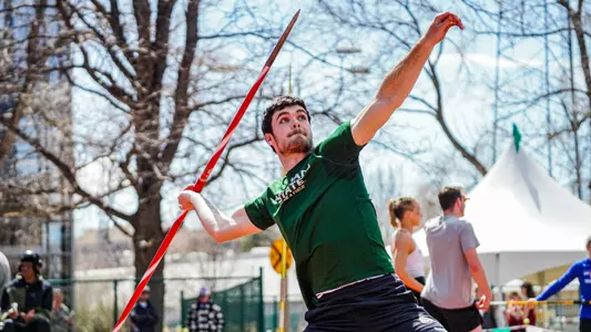 Elijah Scott throws the javelin