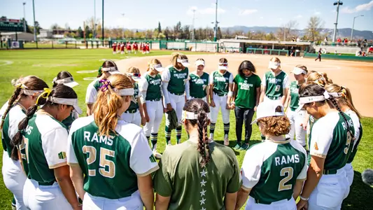 Softball Team in huddle