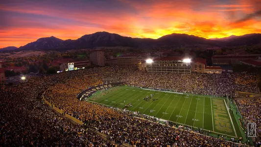 folsom field sunset