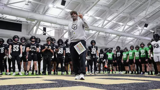 Coach Prime at Spring Practice