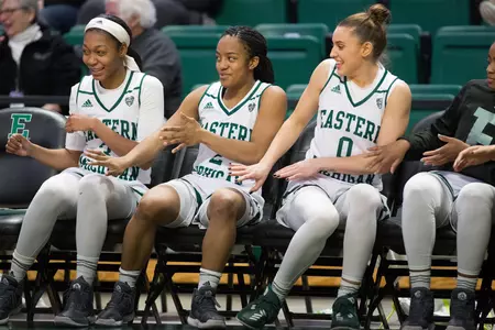 Women's Basketball Bench Celebration