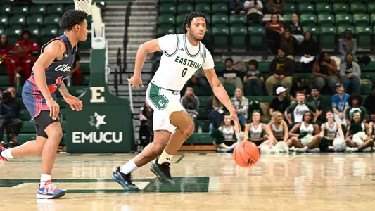 Gregory Lawson II dribbling a basketball against Cleary, Dec. 5, 2025
