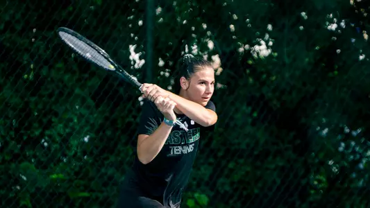 Iva Daneva returns a shot at the EMU Hidden Duals