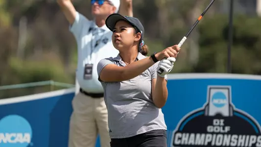 Baiyok Sukterm was the flight of her ball after her tee shot in the second round at the 2026 NCAA Championships in Carlsbad, Calif.