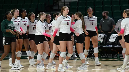 Mya Eberlein following a point vs. Cornell, Sept. 18, 2026