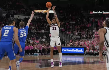 Devin Carter - Men's Basketball Pink Out vs. Creighton at the AMP. 