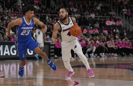 Jared Bynum - Men's Basketball Pink Out vs. Creighton at the AMP. 