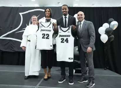 Father Sicard, Erin Batth, Kim English and Steve Napolillo at Press Conference