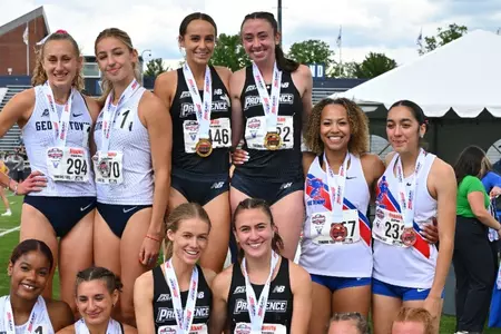 Kimberley May, Cara Laverty, Shannon Flockhart, Halle Atkinson – Women's Track Action Photo