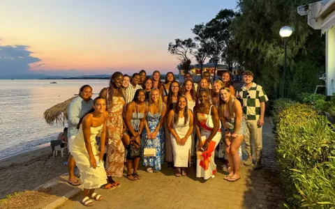 Women's Basketball Team Group Photo in Glyfada, Greece 