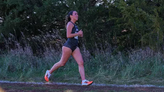 Emily Bush running at BIG EAST Championship