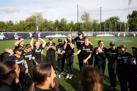 Softball winning celebration