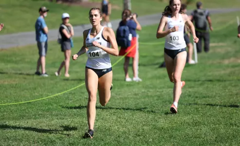 Kiera Hall running at the Friar invitational Cross Country meet on September 5th, 2025