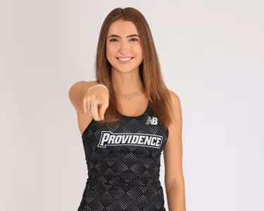 Kiera Hall pointing to the camera