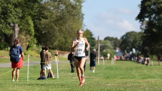 Gabby Schmidt wins the Friar Invitational Cross Country Meet on Sept. 5 in Attleboro, Mass.