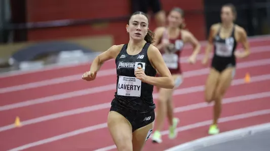 Women's track runner Cara Laverty mid race