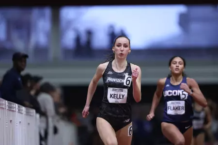 Keira Kelly running at the Harvard Beantown Challenge 