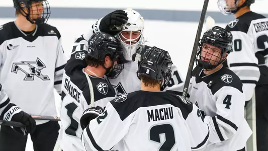 Men's Hockey Team Postgame Celebration vs SLU