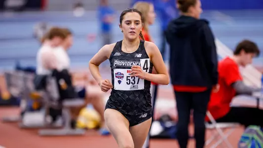 Jane Buckley running at 2026 Big East Indoor Track Championships