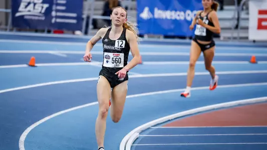 Emilia O'Leary running at 2026 Big East Indoor Track Championships