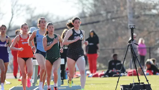 Emily DiSarno racing at the Friar Invitational 
