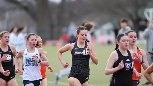Ciara Evans racing the mile at Friar Invitational 