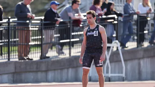 Nico Fanuele getting ready to race at Friar Invitational 