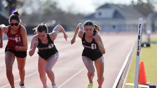 Kaelin McCaffrey taking off in the 800 meter race at Friar Invitational 