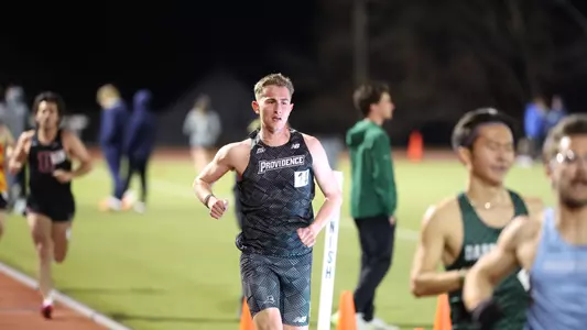 Grady Satterfield racing at the Friar Invitational 