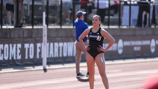 Morgan Blout lining up for race at Friar Invitational 