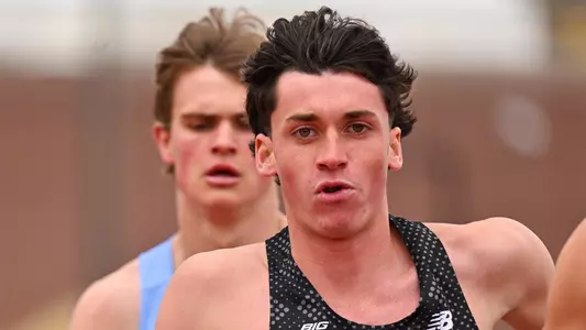 Eliott Pugh racing the 1500 meter race at the Big East Championships 