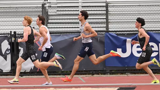 Oliver Neate competing in 1500 meter race at Big East Championships 
