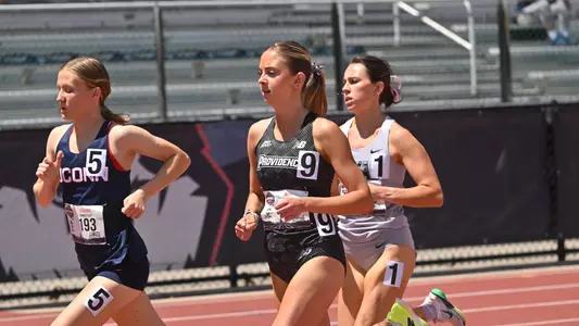 Annie Mann racing at the Big East Championships 