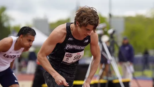 Tom Breen racing at the Big East Championships 