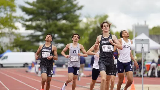 Tom Breen racing at the Big East Championships 