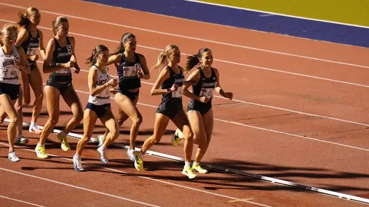 Anna Gardiner racing at the Big East Championships 